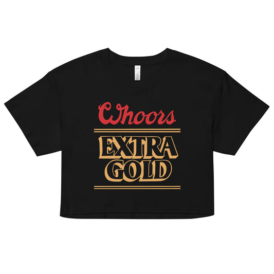 WHOORS EXTRA GOLD CROP TOP