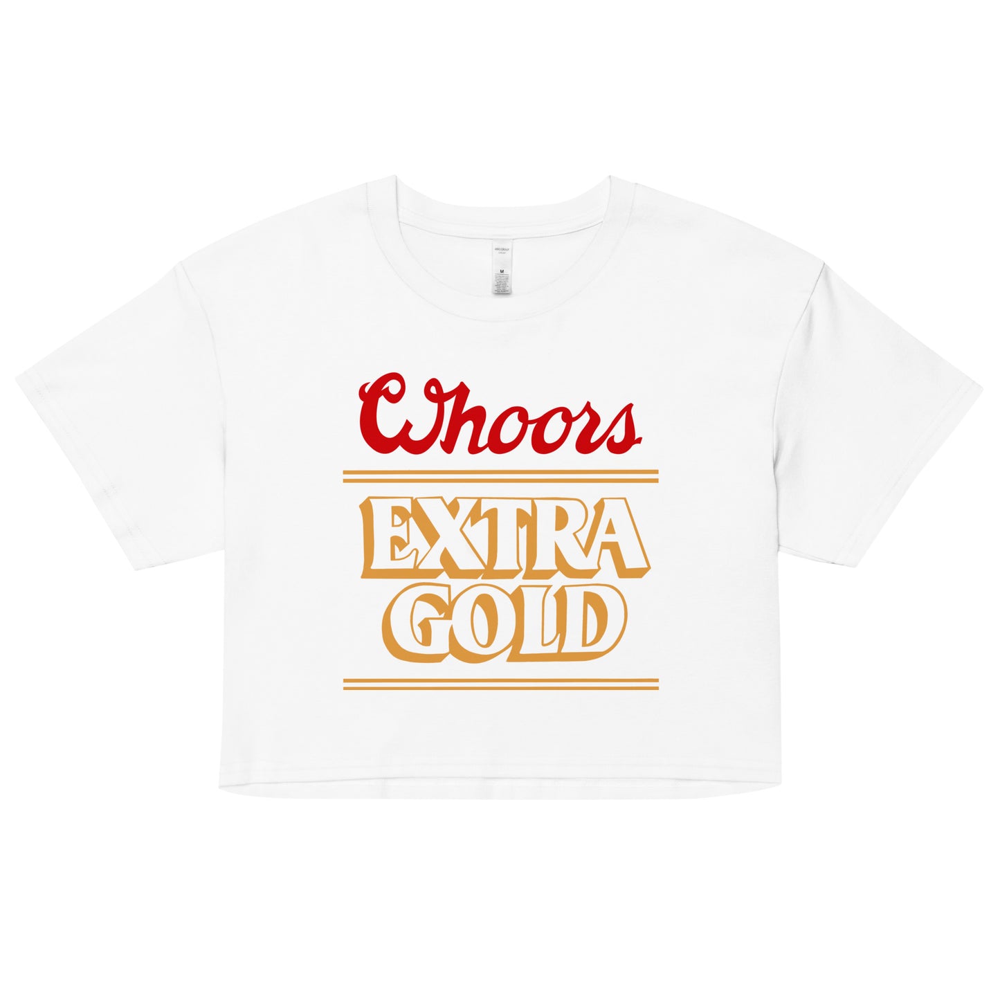 WHOORS EXTRA GOLD CROP TOP